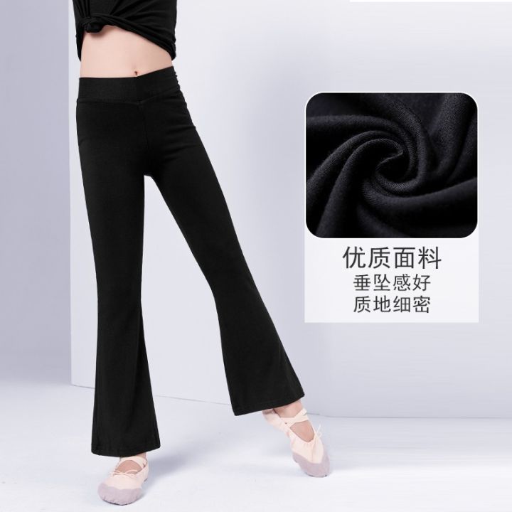 Girl's Boys Flare Leggings High Waisted Yoga Pants Bootcut Dance Casual  Pants Activewear Kids Bell Bottoms Tango Latin Modern Dance Trousers