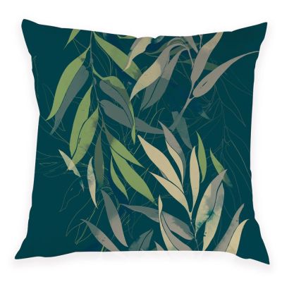 Morocco Bamboo Cushion Covers Nordic Style Leaves Sofa Pillows Case Polyester Cushions Cover Plant Home Bed Pillowcase Cojines