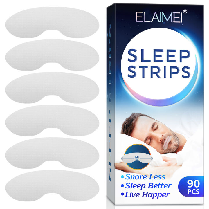 เรา90ชิ้น-กล่อง-sleep-strips-self-adhesive-anti-snoring-mouth-tape-เพื่อการหายใจที่ดีขึ้นของจมูก-snoring-mouth-tape