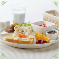 CHUN 3D sandwich Bear Face Mold Shaper เครื่องตัดขนมปังที่มี3การแสดงออกปลอดภัย DIY แม่พิมพ์