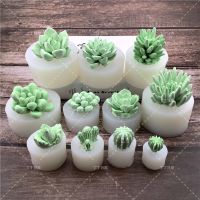 3D Cactus Tree Succulents Silicone Mold For Jelly Chocolate Ice Making Cake Baking Gypsum Wax Concrete Mould DIY Resin Art Tools Bread Cake Cookie Acc