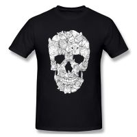 Cat Skull T Shirt popular mens short sleeve men White printed Tshirt Summer large TShirts Cotton tops XS-4XL-5XL-6XL