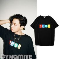 2022ใหม่อัลบั้มDYNAMITEเสื้อยืดพิมพ์ลายKpopเกาหลีเสื้อสไตล์แขนสั้นน่ารักเกาหลีCasual Hip-Hopสั้นแขนTop สไตล์มินิมอล แขนสั้นคู่รัก