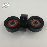 20*70*25เลื่อนไนล่อนสีดำ Rollpackage เคลือบไนล่อนแบริ่ง6204RS Bore20mm,เส้นผ่าศูนย์กลาง70Mm,ความหนา25Mm. 2ชิ้นล็อต