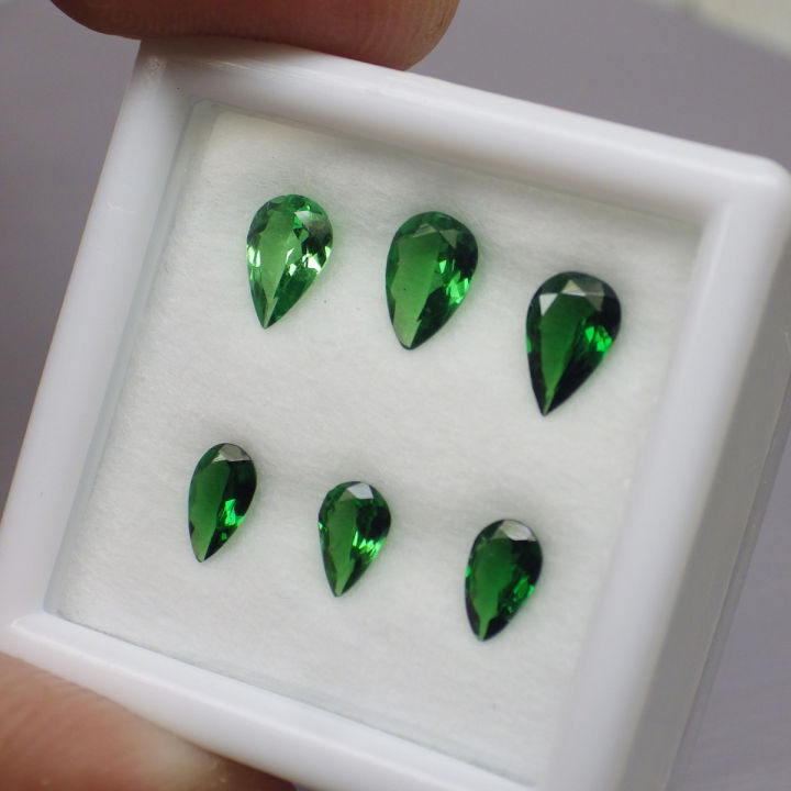 พลอย-การ์เน็ต-ซาโวไรท์-โกเมน-เขียว-ดิบ-ธรรมชาติ-แท้-natural-tsavorite-garnet-จำนวน-6-เม็ด-หนักรวม-1-32-กะรัต