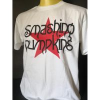 เสื้อวงนำเข้า Smashing Pumpkins Red Star Logo Oasis Blur Nirvana Grunge Alternative Rock Style Vintage T-Shirt ผ้า ส่ง