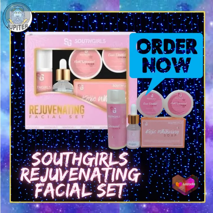 SOUTHGIRLS REJUVENATING FACIAL SET 5in1 | Kojic Whitening Soap (135g ...