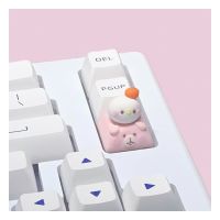 Handmade Personalized Soft Ceramic Pink Cartoon Keycaps For Cherry Mx Gateron Kailh Box TTC Switch Mechanical Keyboard Caps