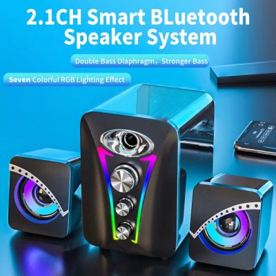 COOMAER A30 Computer Speakers Wired Bluetooth 5.0 Desktop Combination USB Hifi Sound Bass For Desktop Laptop PC Game Subwoofer Wireless and Bluetooth