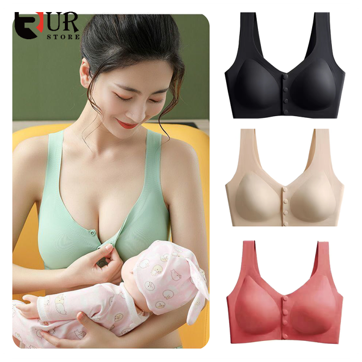 Maternity Bra with front buttons, Easy to Wear and Seamless for Women
