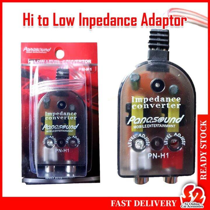 Panasound Hi to Low Inpedance Adaptor Car Stereo Audio HiLow Hi To Lo
