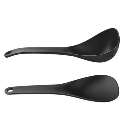 ✜ 2pcs Japanese Noodles Rice Paddle Spoon Soup Spoon Cooking Utensil Rice Scooper Non- Heat- resistant Works for Rice Mashed