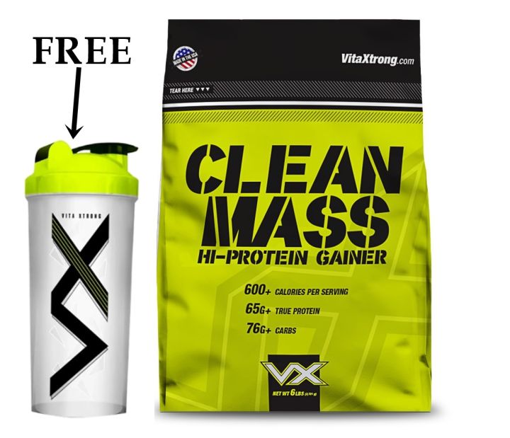 vitaxtrong-clean-mass-6-lbs-free-shaker-hi-protein-gainer-protein-powder-for-muscle-support-amp-recover-high-calorie-weight-gainer-เพิ่มน้ำหนัก-โปรตีน