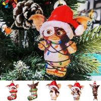 OKDEALS01 ถุงเท้าสำหรับสุนัข หมวกซานต้า Gremlins อะคริลิค มังกรบิน Gremlins Gizmo ตลกๆ ที่แขวนแขวน จี้ต้นไม้คริสตัส บ้านในบ้าน