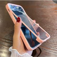 [Free Shipping] iPhone 13 Pro Max พร้อมส่ง เคสประกบ 360 องศา Case iPhone 12 11 Pro max X XS Max XR 7 plus 8plus/Se 2020 360° Full Cover Soft Silicone Phone Case เคสซิลิโคน เคสโทรศัพท์มือถือ