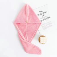 Fashion High Quality Bear Button Women Microfiber Towel For Adults Bathroom Washcloth for Shower Towel Bath Dry Hair Cap Home Towels