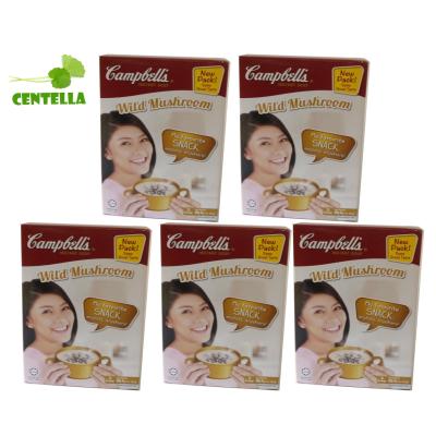 แคมเบลล์ ซุปครีมเห็ดกึ่งสำเร็จรูปชนิดผง 50.4 กรัม 5 กล่อง Cambells Instant Soup Wild Muchroom 50.4 gram 3 servings (3x16.8 g) 5 boxes