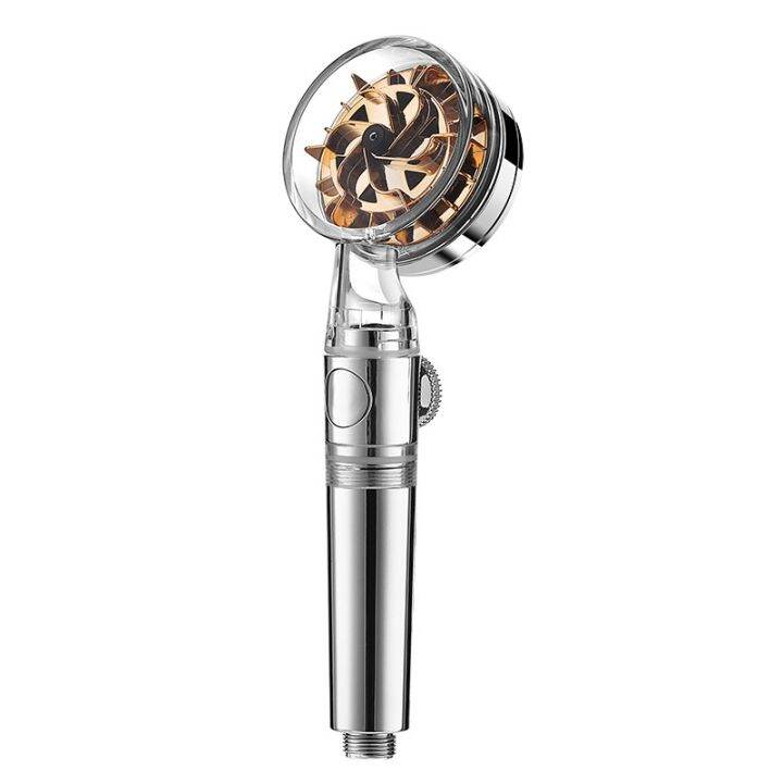Propeller Driven Handheld Shower Head High Pressure Shower Turbocharged