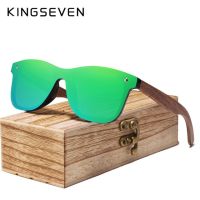 KINGSEVEN แว่นตากันแดดสำหรับผู้ชาย2020แว่นตากันแดดโพลาไรซ์ไม้วอลนัตเลนส์กระจกแว่นตากันแดดผู้หญิงดีไซน์แบรนด์สีสันสดใสแฮนด์เมด