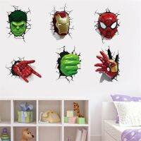 3D Hulk Spiderman Wallpaper Sticker For Kid Room Boy Bedroom Self-adhesive Home Wall Decoration vinyl Decals Avengers Mural Wall Stickers  Decals