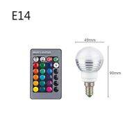 【✲High Quality✲】 dongdangx59 Rgb หลอดโคมไฟ E27 E14หลอดไฟ Led 16สี Dimmable 110V 220V ไฟ Led สำหรับตกแต่งบ้านวันหยุดด้วยรีโมทคอนโทรล