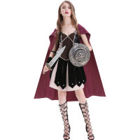 ฮาโลวีน Xena Gladiator คอสเพลย์เครื่องแต่งกายหญิง Spartan Warrior ชุดทหารโรมันชุดแฟนซี