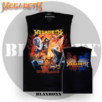 Blaxroxx เสื้อวง ลิขสิทธิ์แท้ Megadeth  (SL-MGD002) เสื้อยืดคอกลมแขนกุด ผ้า Cotton100