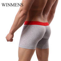 Mens Casual Boxer Shorts Underwear 3 PcsLot Cotton Solid Leisure Slim Fitting Panties Breathable Low Waist Large Trunks