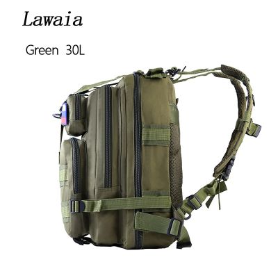 ：“{—— Lawaia 30L-50L Waterproof Tactical Backpack Hiking Camping Travel Backpack Outdoor Sports Mountaineering Bag