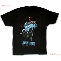 HGJ เสื้อยืดแขนสั้นเสื้อยืดแขนสั้นลิงคินพาร์ก วงร็อค Mens Linkin Park Nest Hunting Party Black T Shirt Linkin Park เสื้อยืด