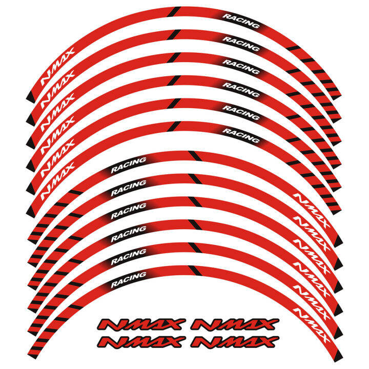 สติกเกอร์มอเตอร์-n-max-16ชิ้นสติกเกอร์แถบแถบดุมขอบล้อ13-13-สำหรับ-yamaha-nmax-155-nmax155ล้อรถจักรยานยนต์สติ๊กเกอร์ตกแต่งสะท้อนแสง