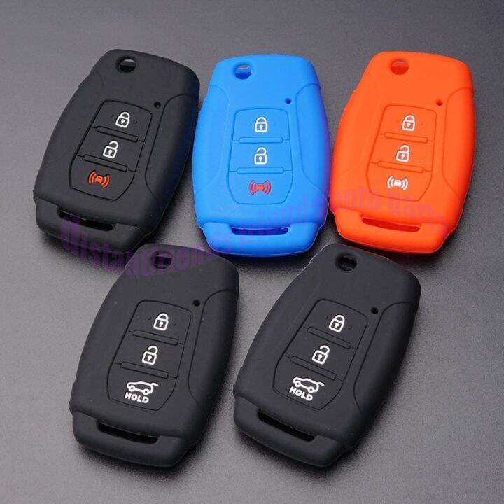 Key Silicone Rubber Key Fob Cover Case Protect Skin Set For Ssangyong