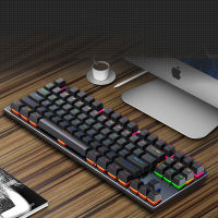 Wired Gaming Mechanical Keyboard 87 Keys Blue Switch RGB Lights Adjustable Ergonomics USB Keyboard For Gamer Laptop PC