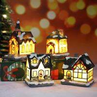 Christmas Lights House LED Night Light Battery Powered Xmas Gifts for Kid Christmas Atmosphere Lamp Home Decor Lamp Lighting