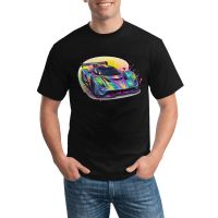 Dazzling Sports Car Hip Hop T-Shirts For Man Psychadelic Grafitti Basic Print T Shirts Summer Tops Summer 100% Cotton Tees