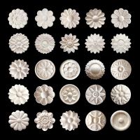 【YF】◑✗☄  Wood Floral Appliques for Antique Onlays Moulding Carving Decoration Wall Decal Figurines