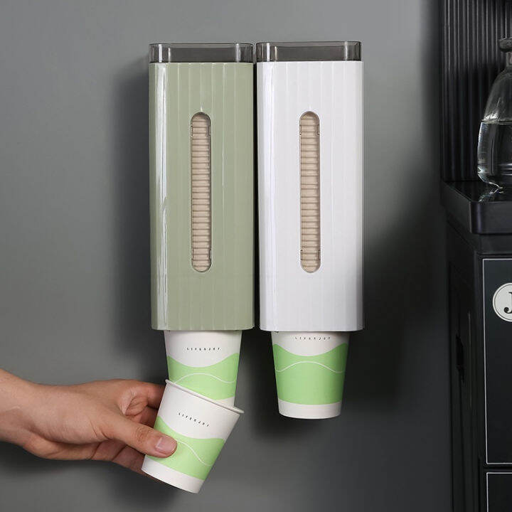 Cup Dispenser Wall Mounted Disposable Cup Holder Pull Type Cup Holder
