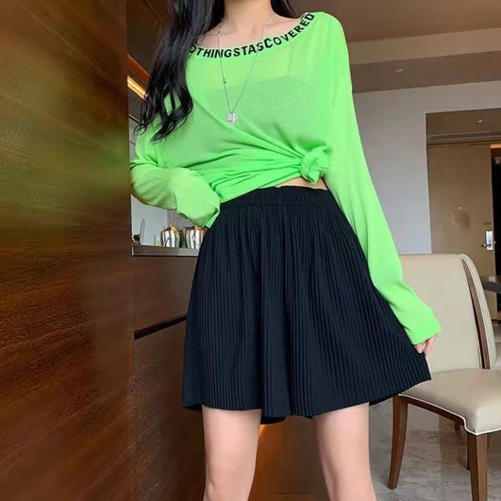 fertilizer-increased-high-female-summer-shorts-waist-new-loose-thin-wide-legged-pants-female-easy-leisure-5-minutes-of-pants