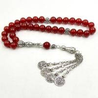 Tasbih Naturale Brasile Agata Rossa Islamica Misbaha Braccialetto Musulmano Perline Di Preghiera Eid Ramadan Regalo Moda Araba Rosario