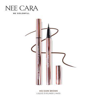 NEE CARA นีคาร่า ลิควิด อายไลเนอร์ หัวพู่กัน กรีดง่าย ติดทน กันน้ำ N450  LIQUID EYELINER WATER PROOF LONG LASTING