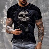 【cw】 Fashion Horror Print Men 39;s T Shirt O Neck Short Sleeve Breathable Male Top Men Clothing 【hot】