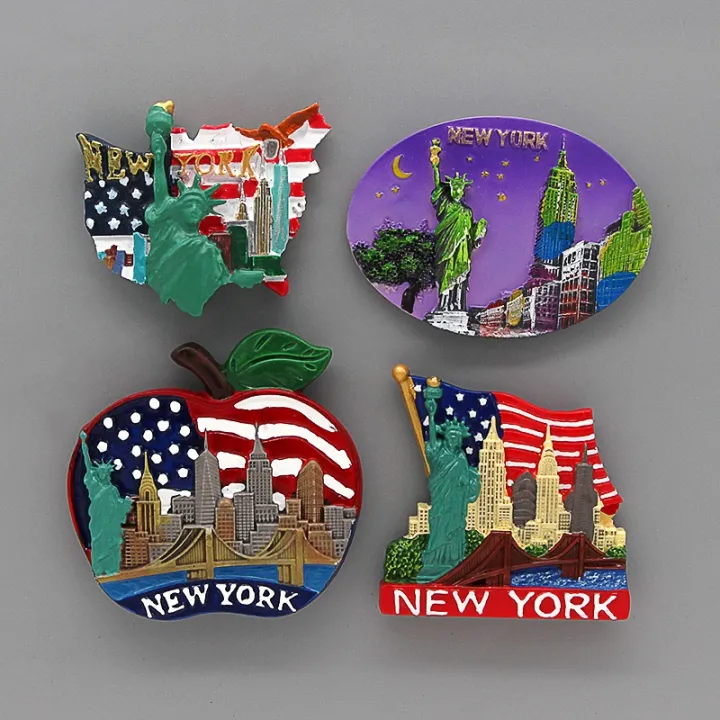 american-tourism-new-york-statue-of-liberty-atlantic-city-times-square-new-york-city-fridge-magnet-magnetic-refrigerator-sticker