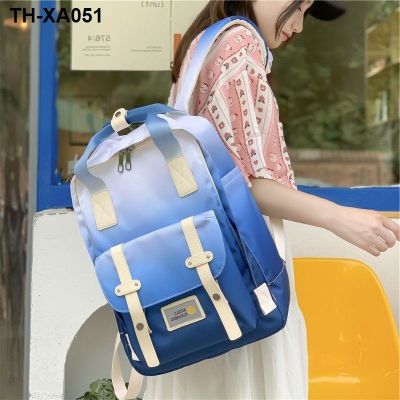 Geographic backpack with the same paragraph female ins schoolbag male student waterproof gradient