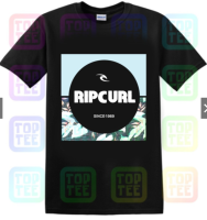 Rip Tee Curl T-Shirt MenS Black Wave Palm Trees Logo Surfer Graphic Tee Men