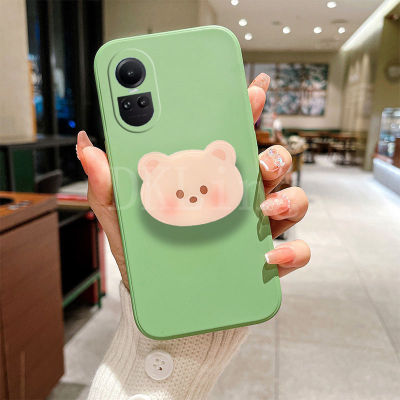 ปลอกอ่อนหรูสำหรับ OPPO Reno 10 5G เคสมือถือ TPU ให้ความรู้สึกผิวสัมผัส Oppo Reno 10 / Reno 10 Pro/ Reno10 Pro + ฝาครอบป้องกันกล้อง OPPO Reno 10Pro บวก5G พร้อมที่วางที่ตั้งรูปหมีที่น่ารัก