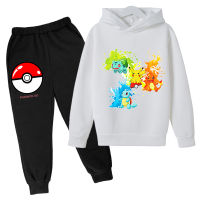 Childrens Pokemon- Hoodie Pants 2-Pack Set for Boys and Girls Fall Clothing World Parker Jacket Toddler Fleece Sports Top 4-12Y