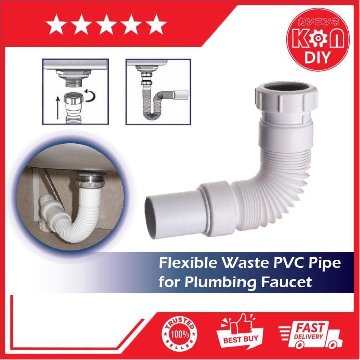 KNN-DIY Flexible Waste PVC Pipe for Plumbing Faucet / Flexible pipe air ...