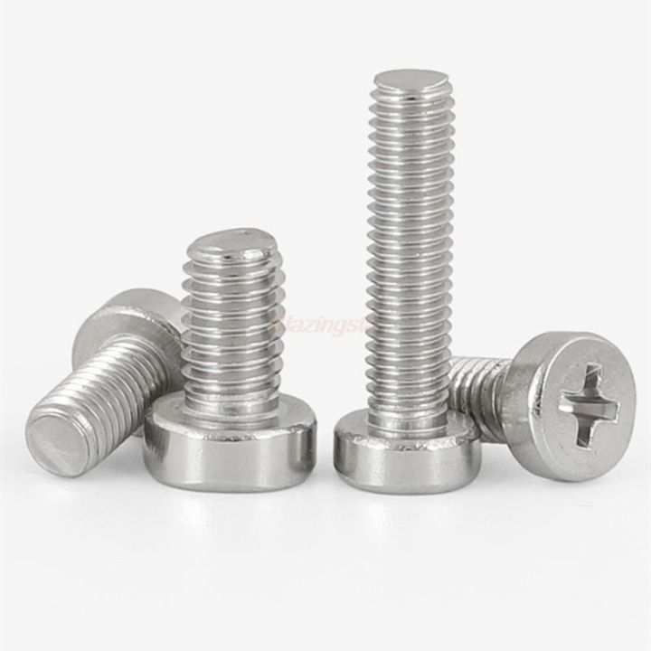 10-50x-m2-5-m3-m4-m5-304-a2-70-stainless-steel-gb822-phillips-cheese-head-screw-cross-thin-low-short-cap-round-column-head-bolt