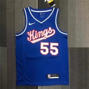 Men's Sacramento Kings 55 Williams Retro Jersey Nba Blue Basketball Edition  Shirt