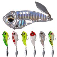 SCHEME เบส รอกสปินเนอร์ หมุน ช้อนโลหะ เลื่อม เหยื่อตกปลาโลหะ Wobblers Crankbaits ตะขอแหลม VIB ล่อ